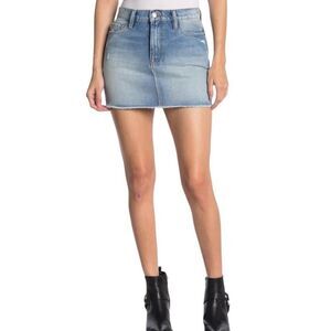 FRAME Denim Palmdale Raw Hem Distressed Mini Skirt 26
